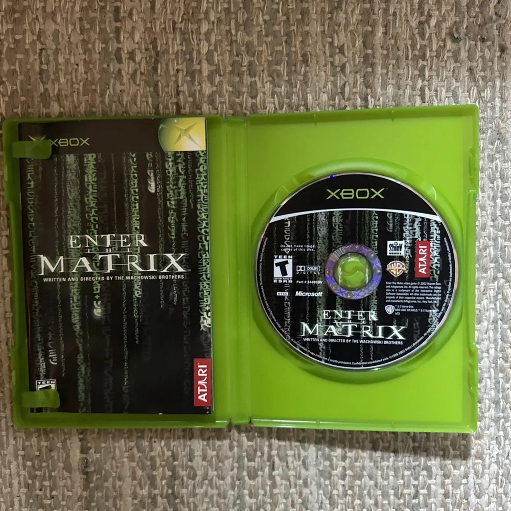Enter the Matrix Original OG Microsoft Xbox 2003 Video Game CIB Excellent Shape